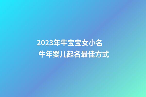 2023年牛宝宝女小名 牛年婴儿起名最佳方式